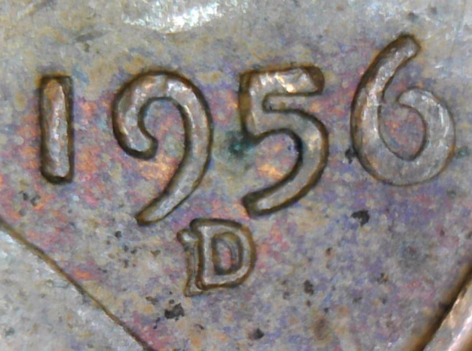 1956-D-Wheat-Penny-Error-Coin-D/D