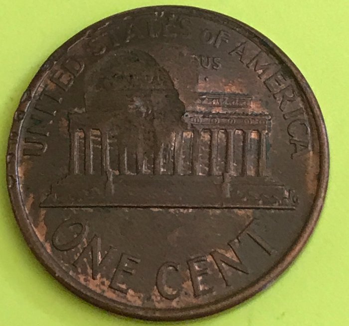1991-D-Lincoln-Penny-Strike-Through-Or-Modified