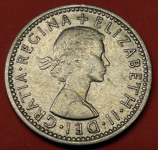 Great-Britain,-6-Pence-1956---Crossover-Mule,-Rare?