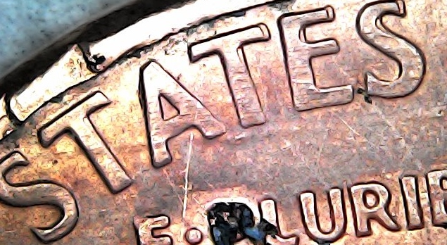 2000-Penny-With-Severe-Mint-Damage-Withddo-&md!