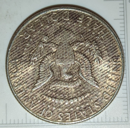 1964-Half-Dollar-With-Many-Parallel-Stripes