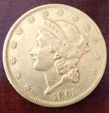 1861-Liberty-Double-Eagle-$20-Gold-Coin.-Grade-And-Value?