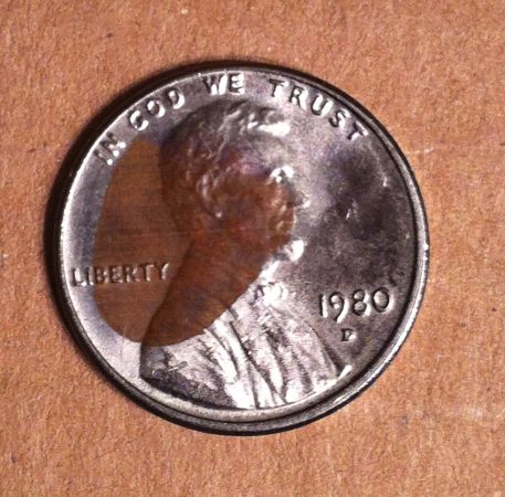 Strange-Looking-1980-D-Penny-**better-Pics-Added