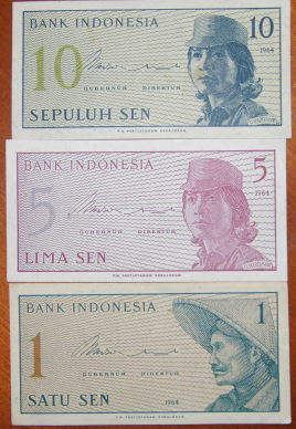 Indonesia-1,5,10-1964-Notes