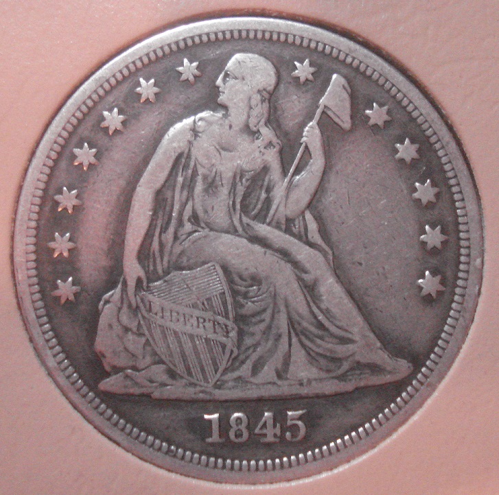 1845-Seated-Dollar-For-Grading