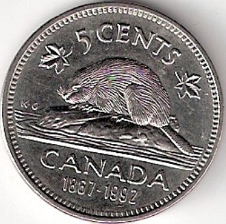 1992-5-Cent,-1867-1992,-Grading-Requested