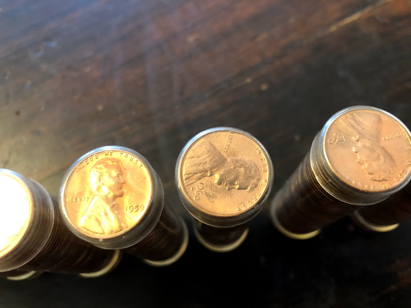Nice-Cent-Score!-Unopened-Fed-Rolls+1959-1961