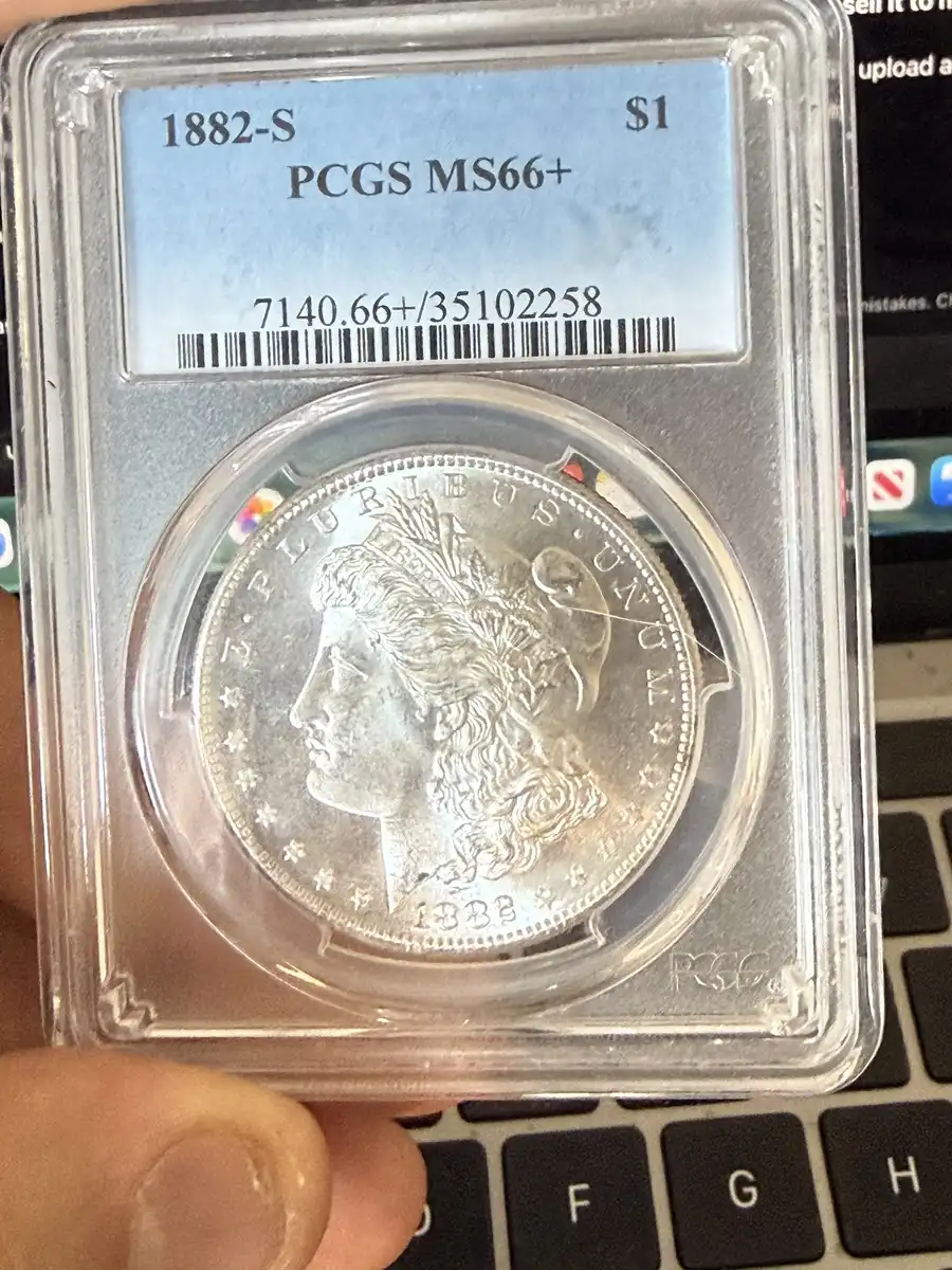 PCGS-MS-66+-1882-S-Morgan-$1