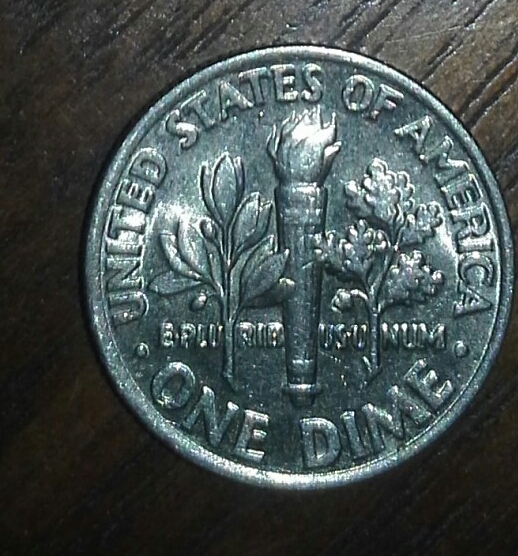 1989-P-Roosevelt-Dime-?-Marking-Forehead-And-Nose
