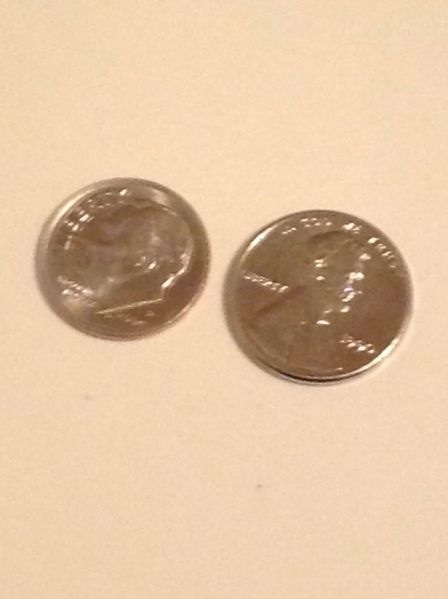1990-Penny-US-Silver-Looking
