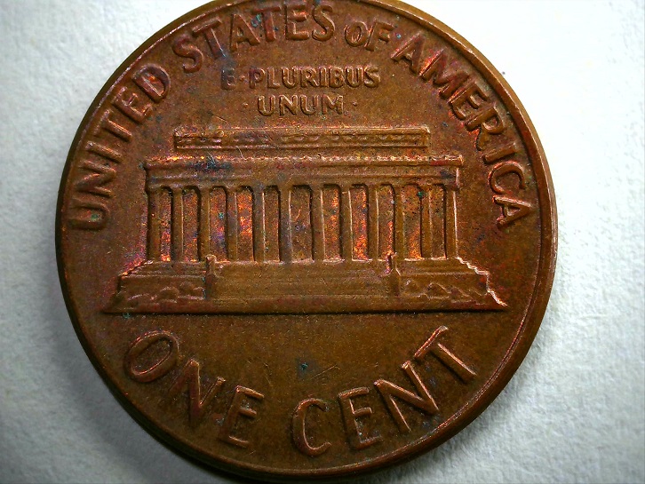 1969-D-Lincoln-Memorial-Penny--No-