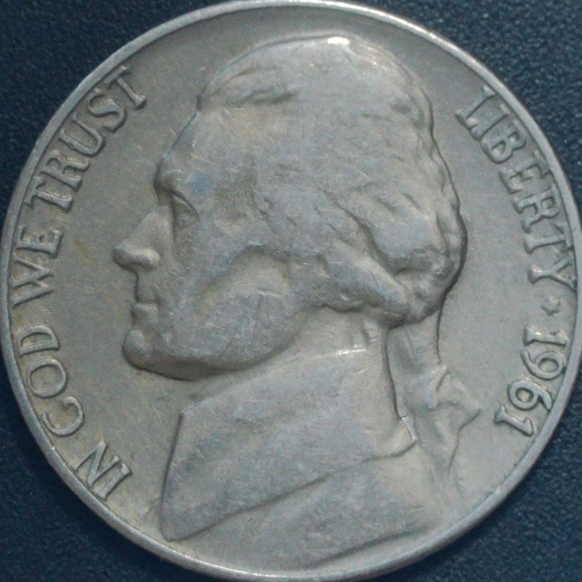 1961-D-Jefferson-Nickel:-1-Bar-E