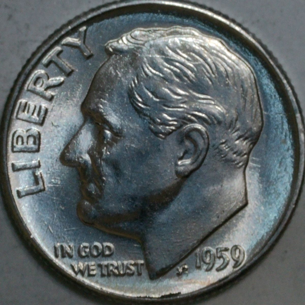 1959-Roosevelt-Dime:-Spike-Head-#2