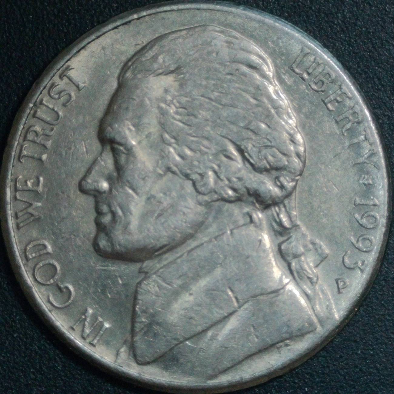 1993-P-Nickel:-Circle-Above-Right-Side-Door