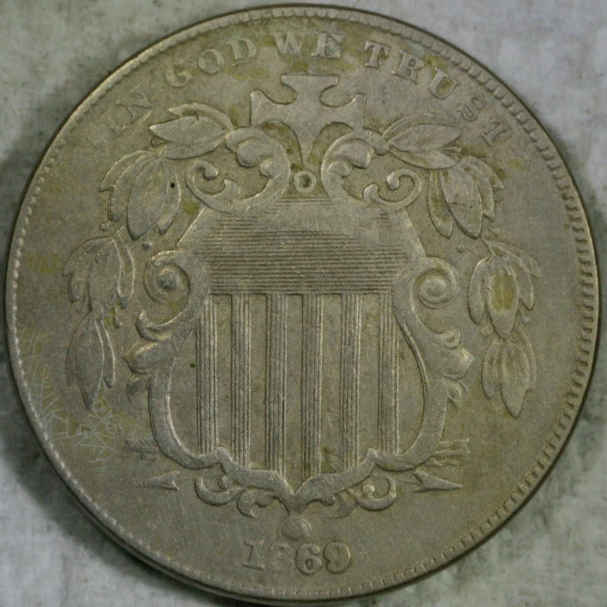 1869-Shield-Nickel:-Die-Cracks-With-Idb?