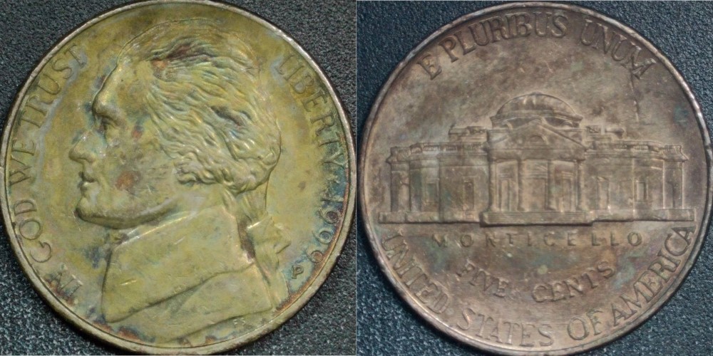 A-Couple-Of-Toned-Nickels-1988-P-And-1999-P