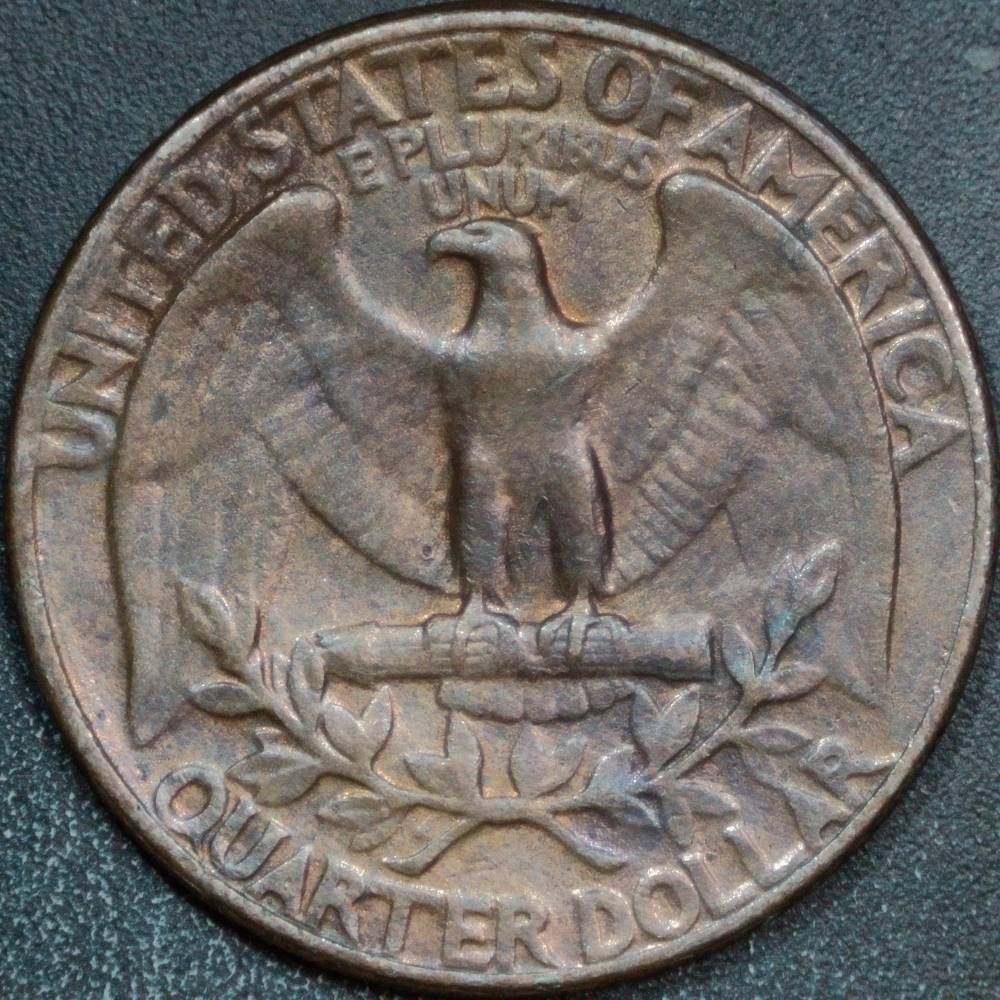 1972-D-Quarter:-Coppery-Toning