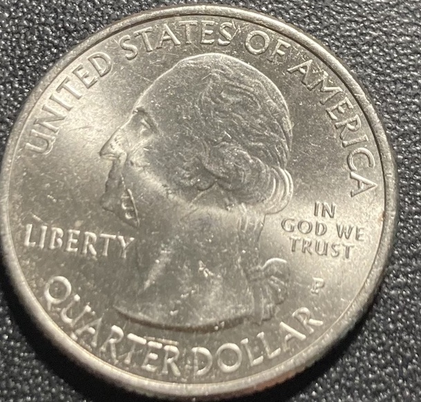 Error-On-Salt-Bay-River-Quarter-US-Virgin-Islands-Gash-In-Washington's-Face