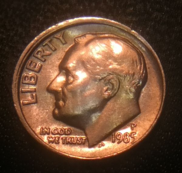 1985-P-Dime-With-Doubling-And-Off-Center-Opinions?