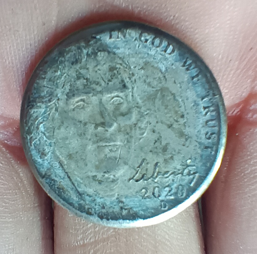 Nickel-2020-D-Stuck-On-Washer?-Or-Missing-Clad?