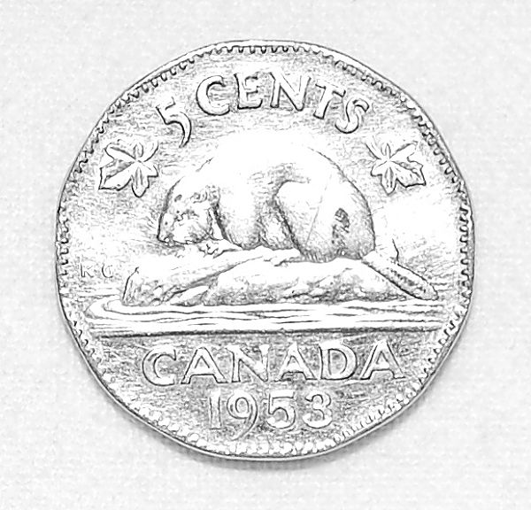 1953-Canadian-5-Cent-Piece