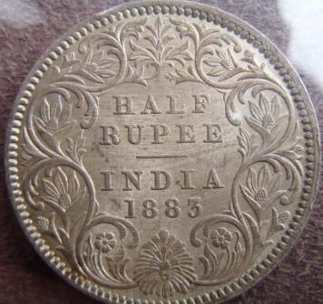 1883-British-Indian-Half-Rupee