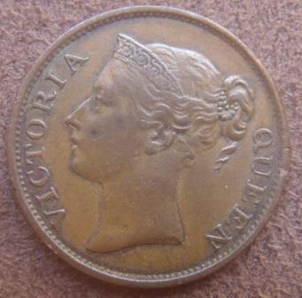 1845-Straits-Settlement-1/2-Cent