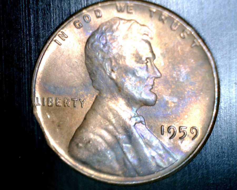 1959-P-LMC-Rainbow-Toned-Clipped-With-Blakesly-Effect