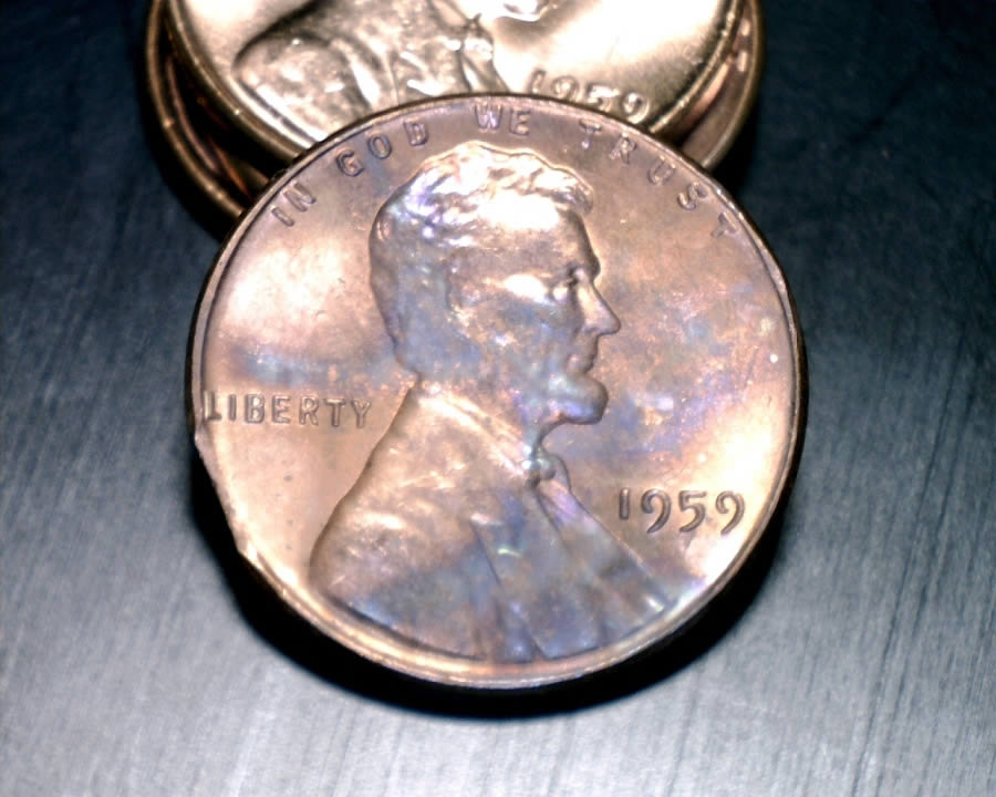 1959-P-LMC-Rainbow-Toned-Clipped-With-Blakesly-Effect