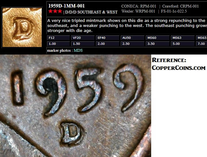 1959-D-1MM-001-RPM/CRPM/WRPM-001-Lincoln-Cent-RPM