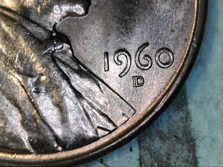 1960-D-Lincoln-Memorial-Cent-Beautiful-D/D-West-Repunched-Mint-Mark