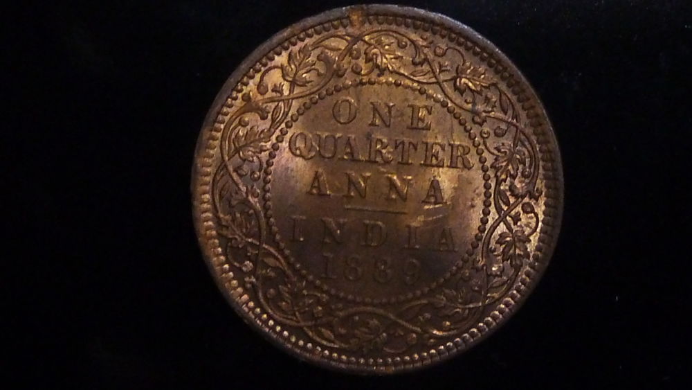 Underweight-1/4-Anna-1889-Queen-Victoria