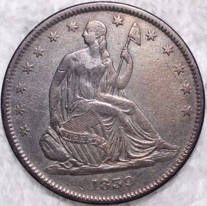 1839-Seated-Half-For-Grading