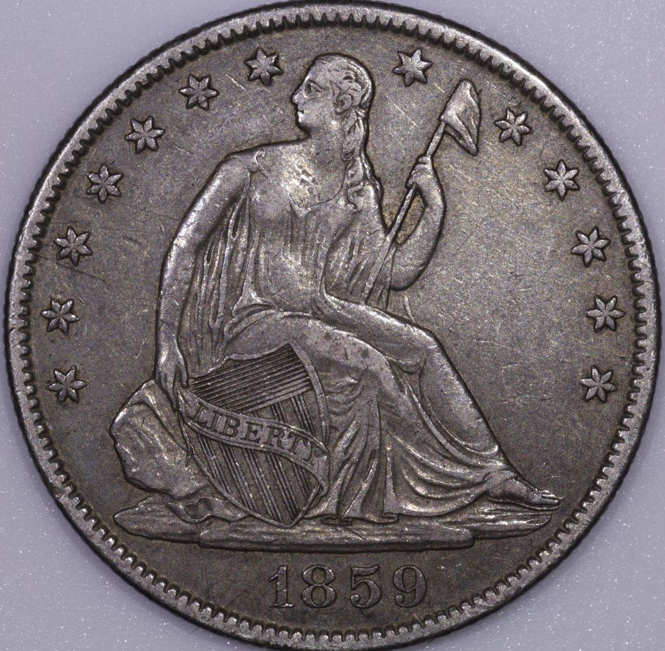 1859-O-Seated-Half-For-Grading
