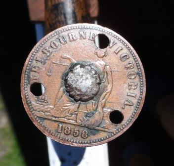 1858-Melbourne-Token--Very-Usefull
