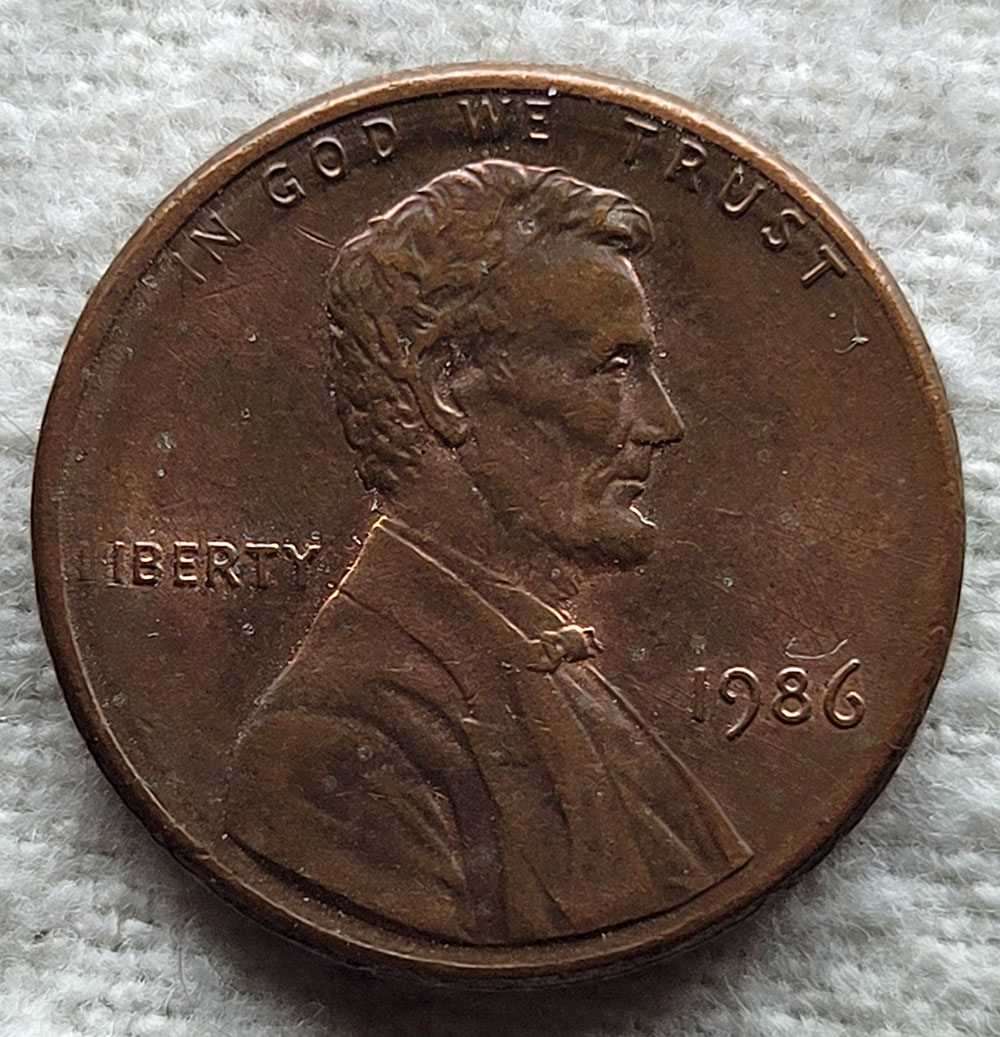 1986-P-Lincoln-Memorial-Cent---Tapered-Planchet?