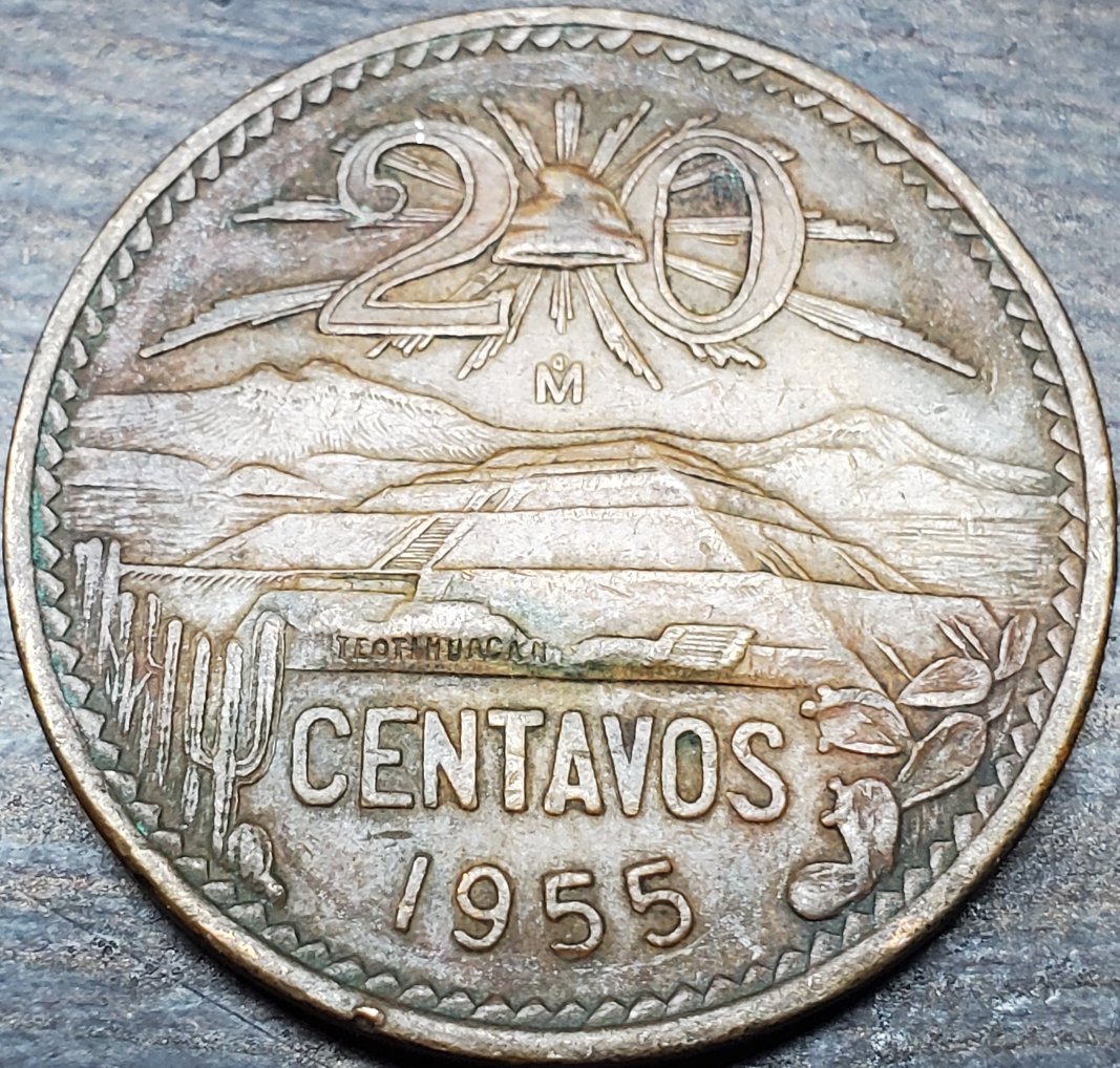 1955-20-Centavos---Mexico