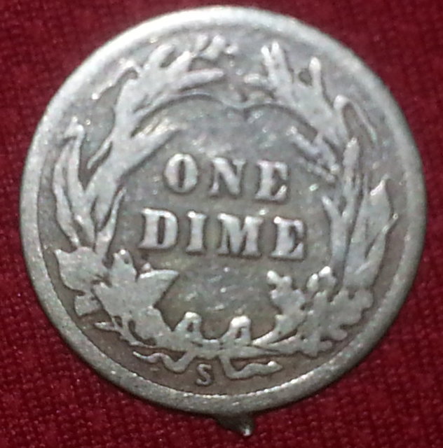 1915-S-One-Dime-Has-Excess-At-Top