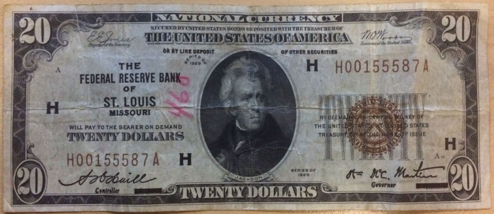 National-Currency-Twenty-Dollar-Bill-From-1929.