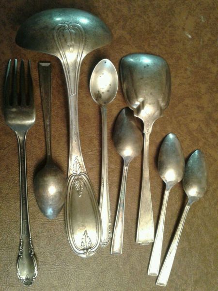 Sterling/Coin-Silver?-Ladle-And-Spoons