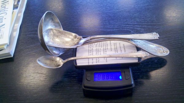 Sterling/Coin-Silver?-Ladle-And-Spoons