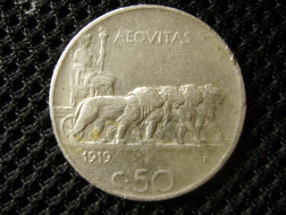 1919-50-Centisimis-4-Lions-And-A-Cart-:d