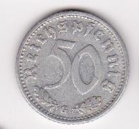 A-1940g-Germany-3reich-50-Reichpfennig-Coin