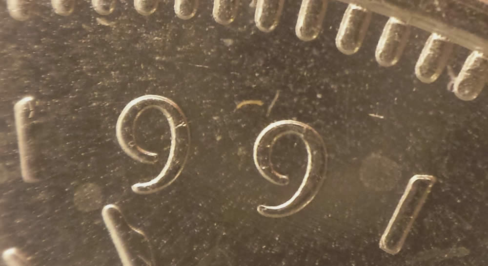1991-25-Cents-Struck-Through-With-Reverse-Doubling