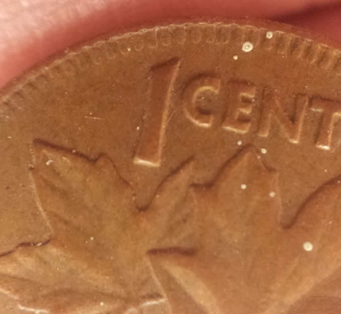 1975-Cent-Struck-Off-Centre-=-Two-Rims