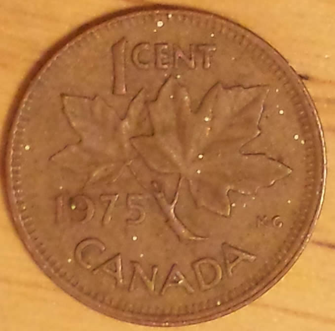 1975-Cent-Struck-Off-Centre-=-Two-Rims