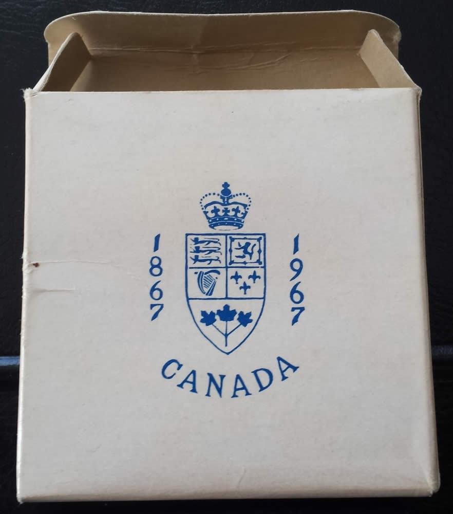 1967-Centennial-Of-Canada-Sterling-Silver-Medallion-In-Original-Packaging