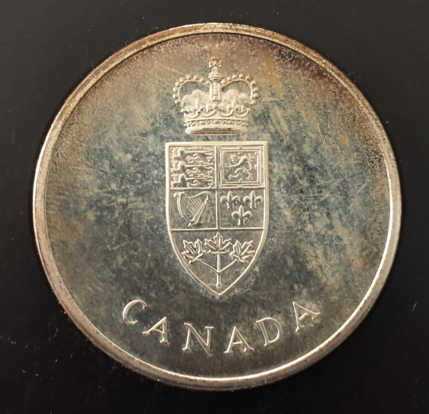 1967-Centennial-Of-Canada-Sterling-Silver-Medallion-In-Original-Packaging
