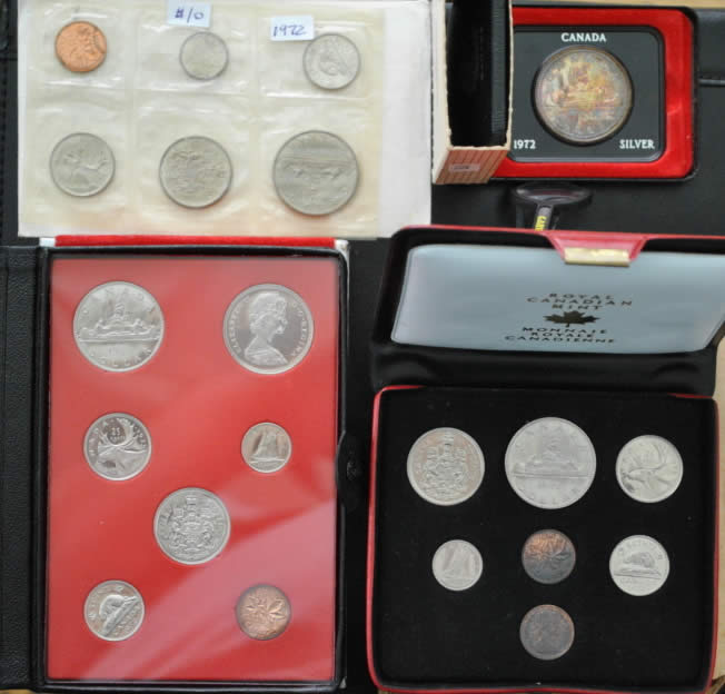 1972-Silver-Dollar,-Double-Dollar-And-Double-Penny-Sets