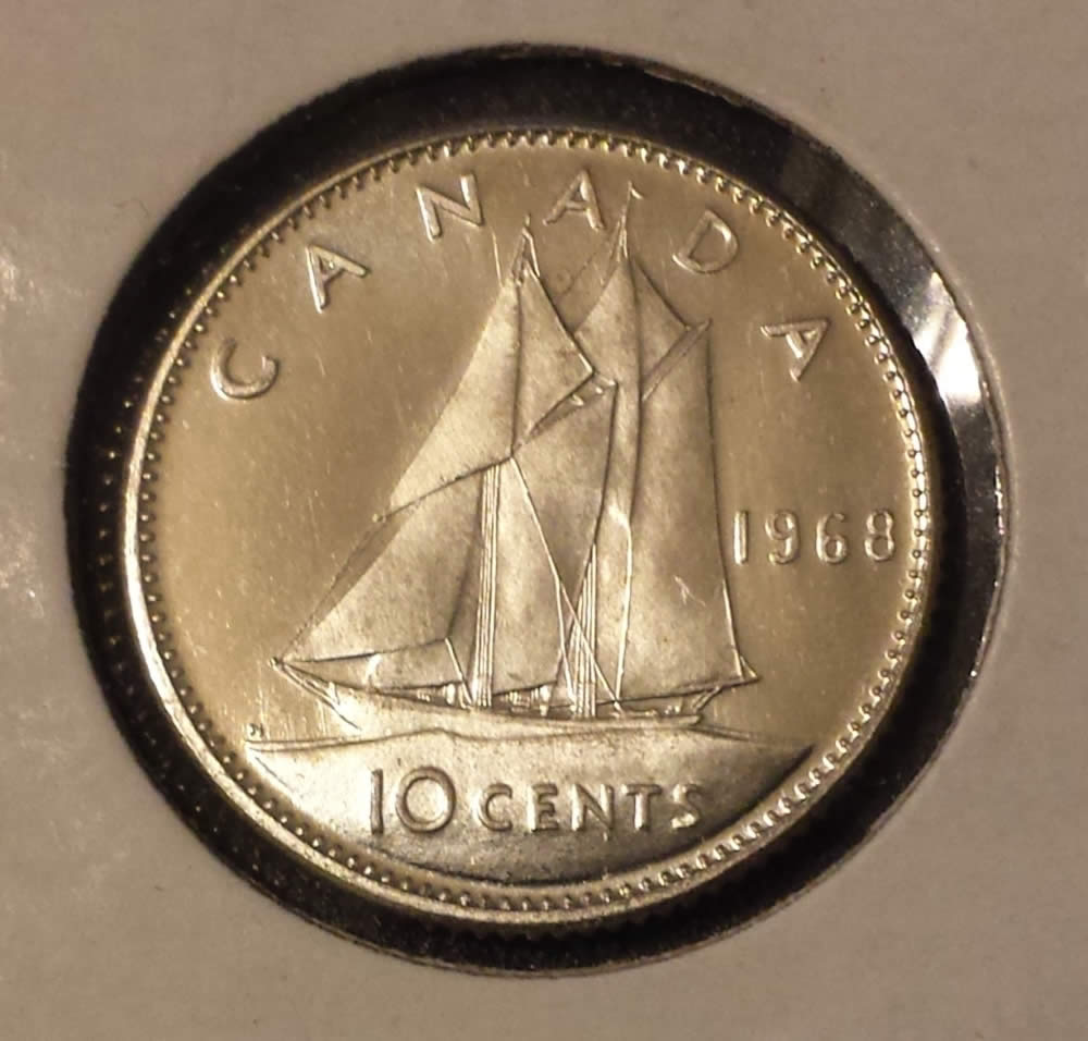 1968-10-Cents-Silver--->-Please-Grade